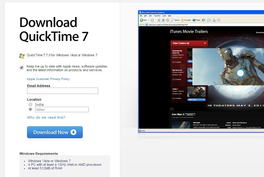 quicktime for pc download