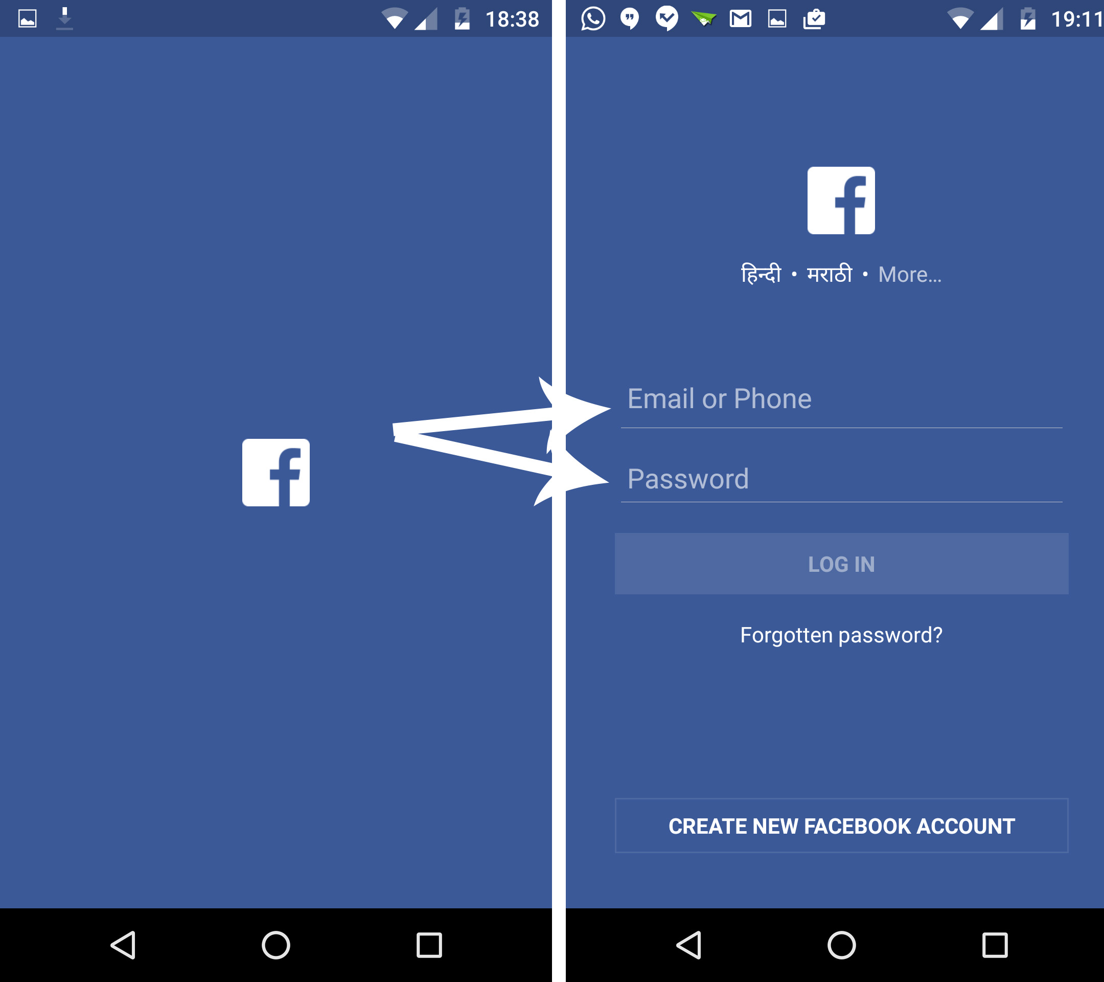 facebook login online android app